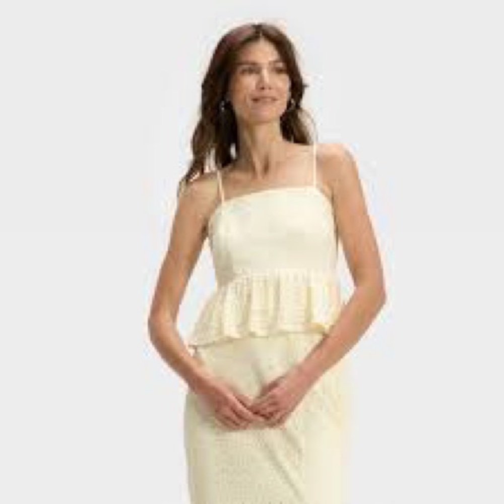 A New Day Women's Peplum Tank Top, L